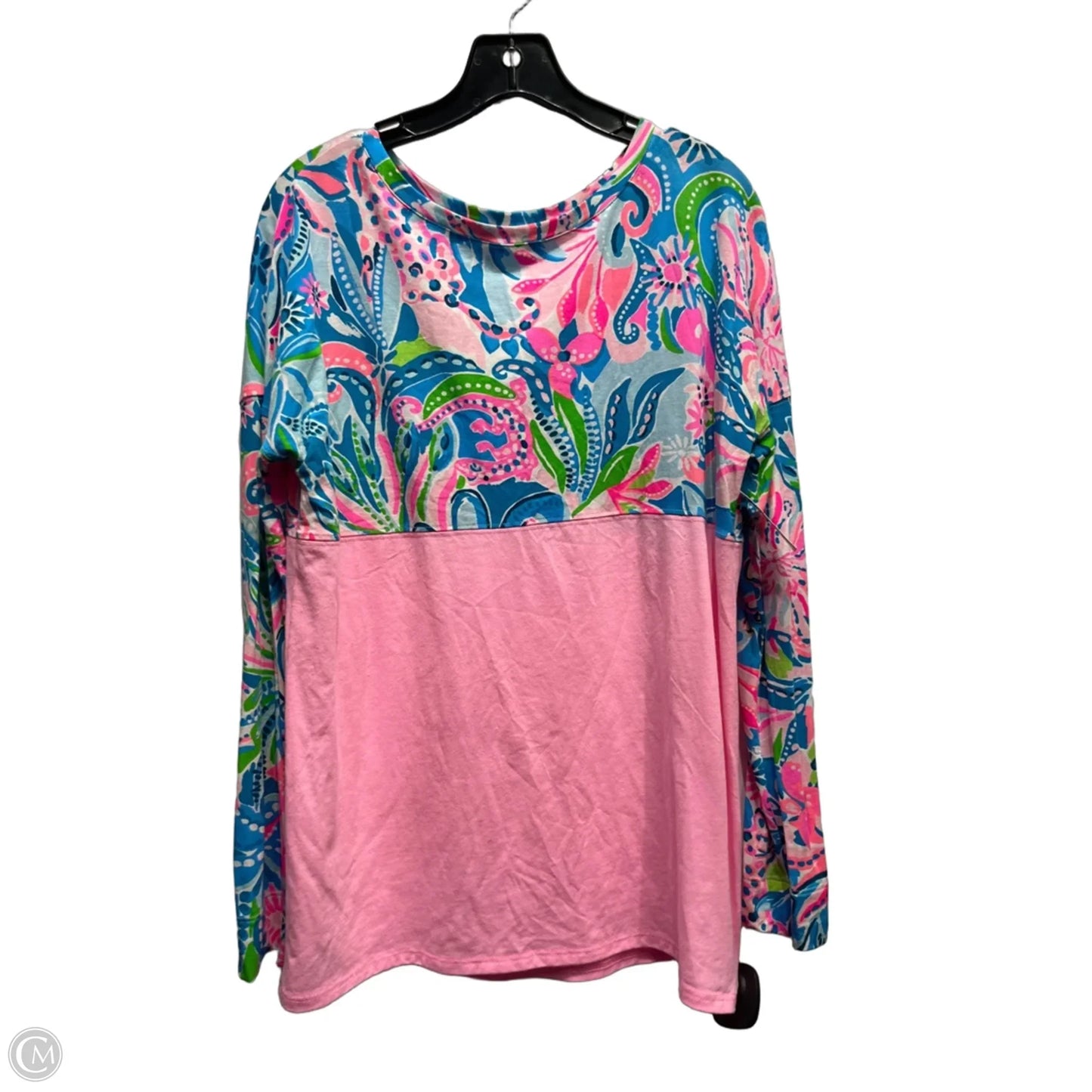 Top Long Sleeve Designer By Lilly Pulitzer In Blue & Pink, Size: Xs