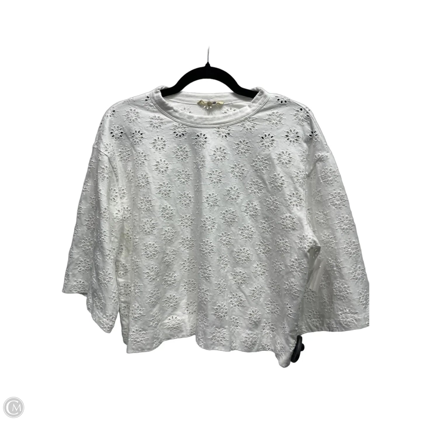 Top Short Sleeve By Madewell In White, Size: M