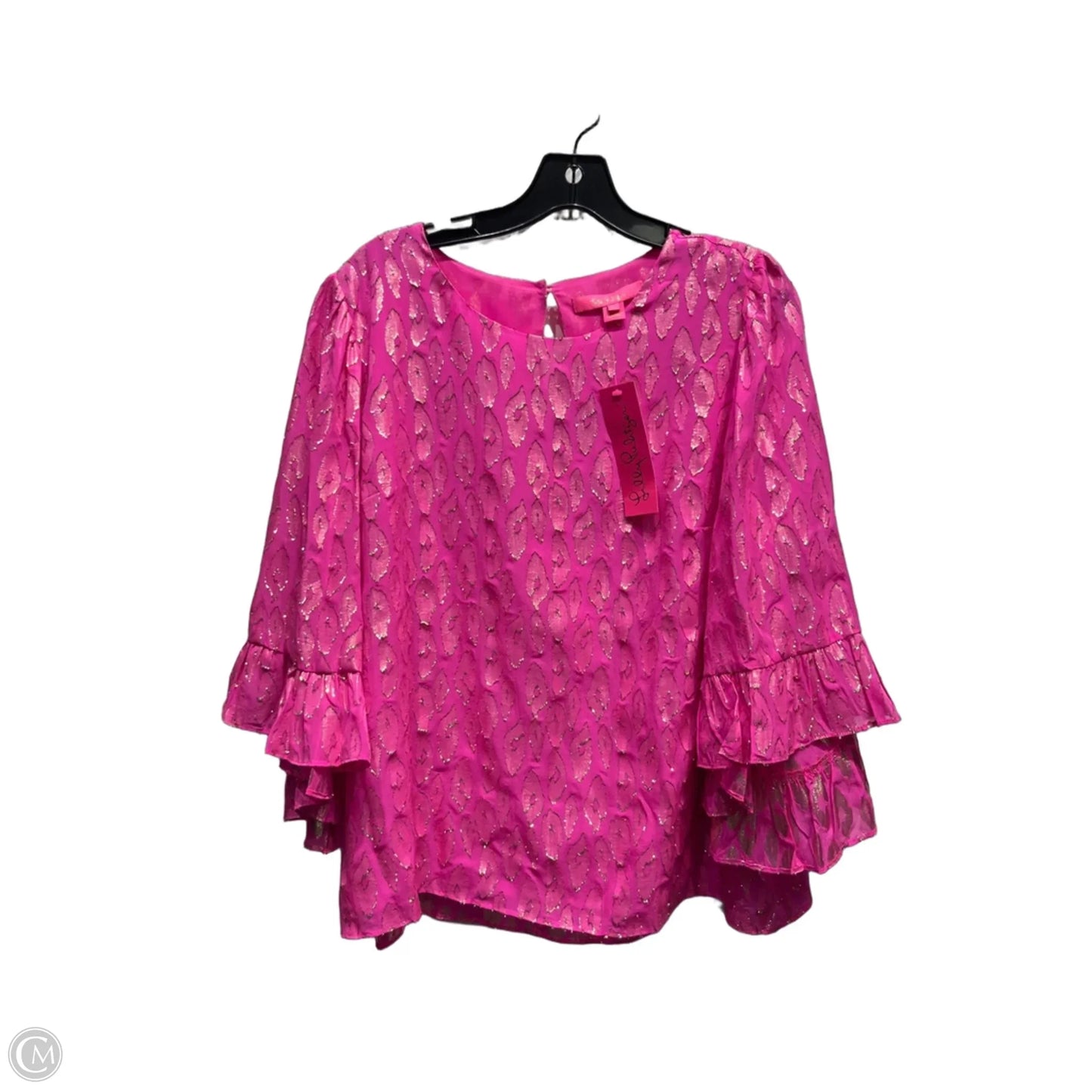 Top Long Sleeve Designer By Lilly Pulitzer In Pink, Size: L