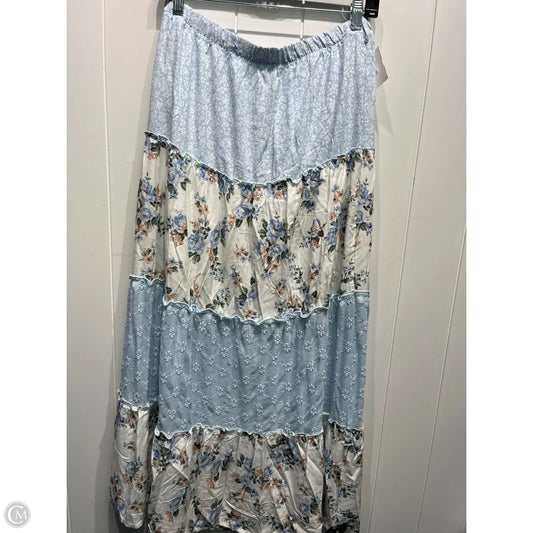 Skirt Maxi By No Comment In Blue & White, Size: L