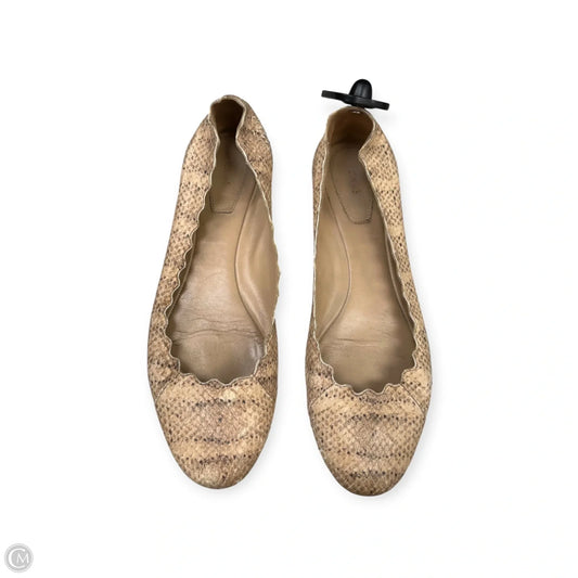 Shoes Luxury Designer By Chloe In Tan, Size: 9