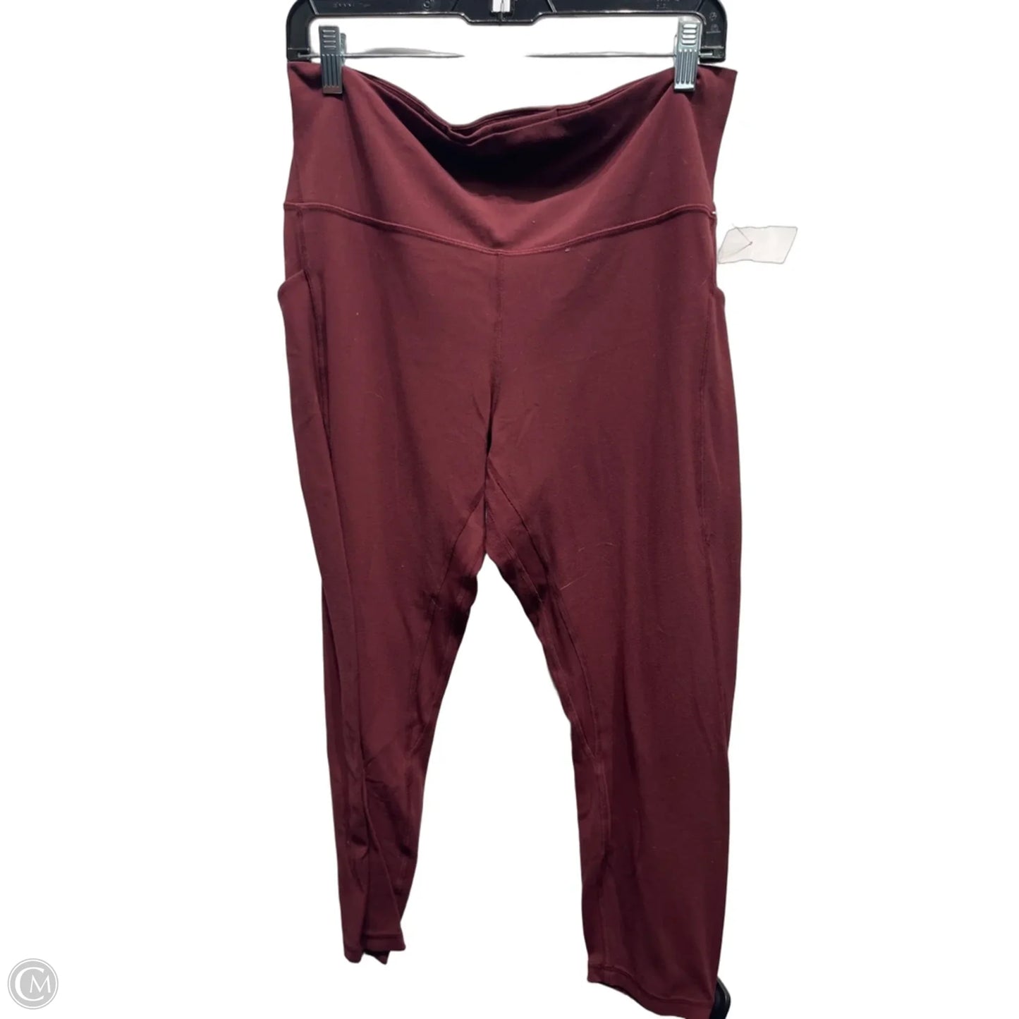 Athletic Leggings By Lululemon In Maroon, Size: 14