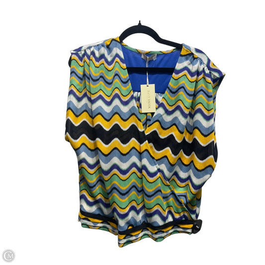 Top Short Sleeve By Ramy Brook In Blue & Green, Size: Xl