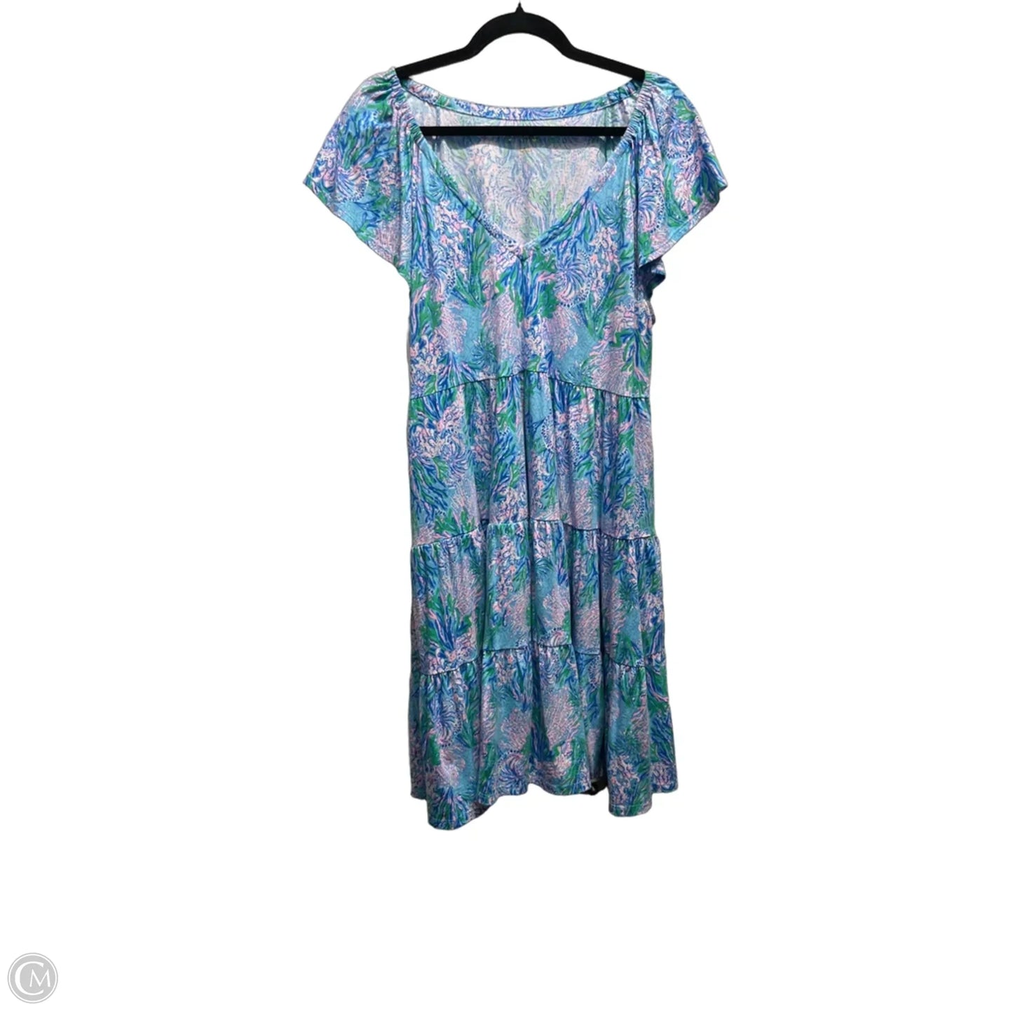 Dress Designer By Lilly Pulitzer In Blue & Pink, Size: L