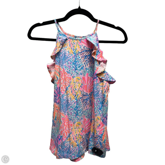 Top Sleeveless Designer By Lilly Pulitzer In Blue & Pink, Size: Xs
