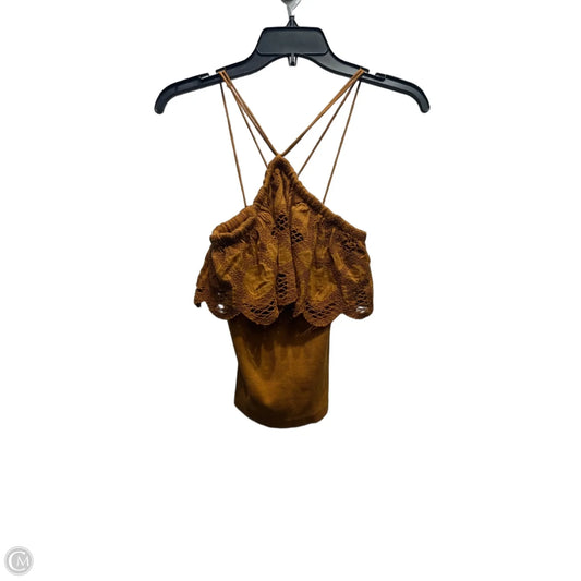 Top Sleeveless By Anthropologie In Brown, Size: Xxs
