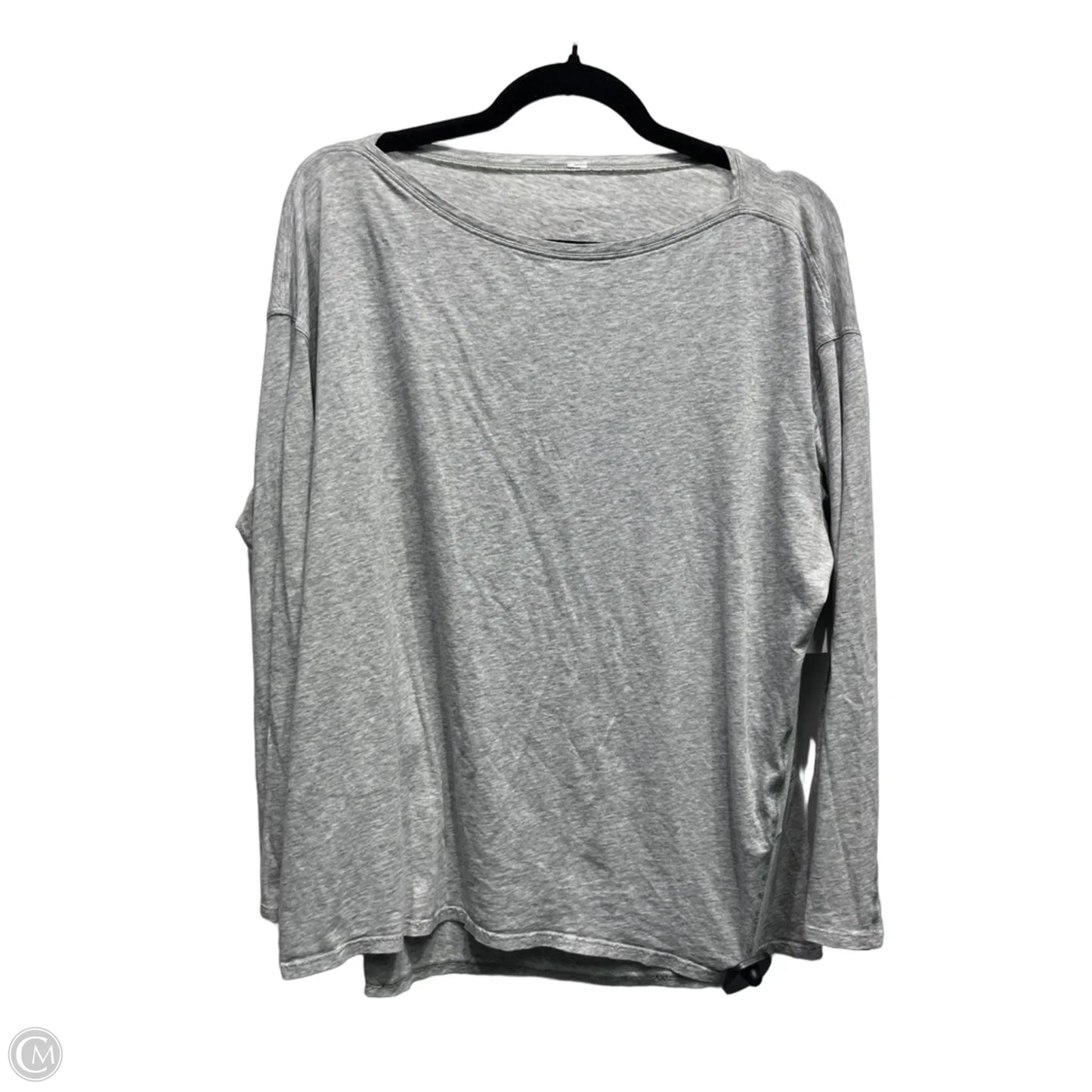 Athletic Top Long Sleeve Crewneck By Lululemon In Grey, Size: L