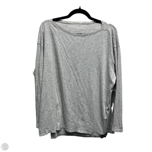 Athletic Top Long Sleeve Crewneck By Lululemon In Grey, Size: L