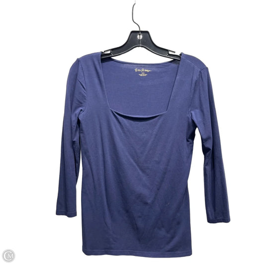Top Long Sleeve Designer By Lilly Pulitzer In Navy, Size: Xs
