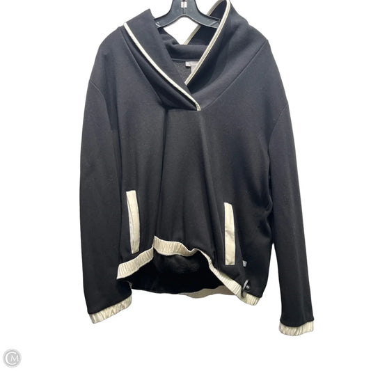 Sweatshirt Collar By Talbots In Black & White, Size: Xl