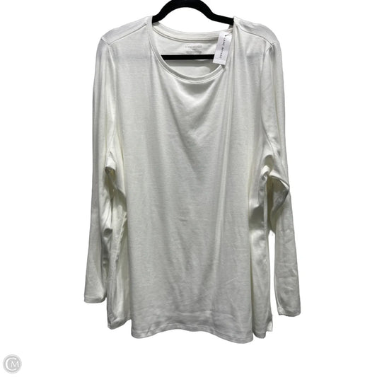 Top Long Sleeve Basic By Lane Bryant In White, Size: 3x