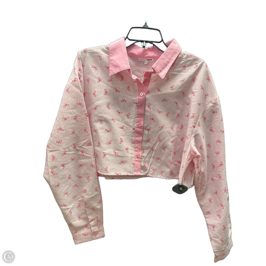 Top Long Sleeve By Fashion Nova In Pink, Size: Xl