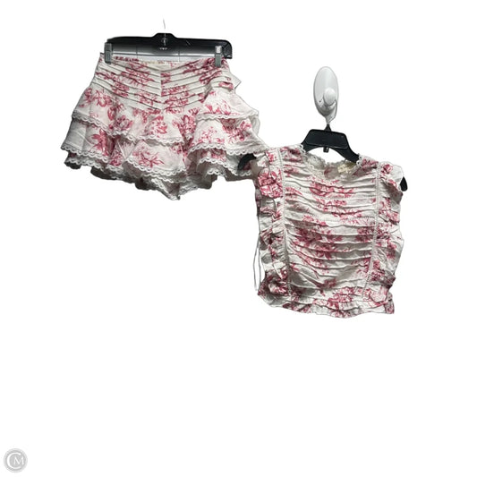 Skort 2pc Set By The Vintage Shop In Red & White, Size: S