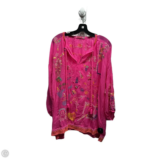 Top Long Sleeve By Johnny Was In Pink, Size: Xl