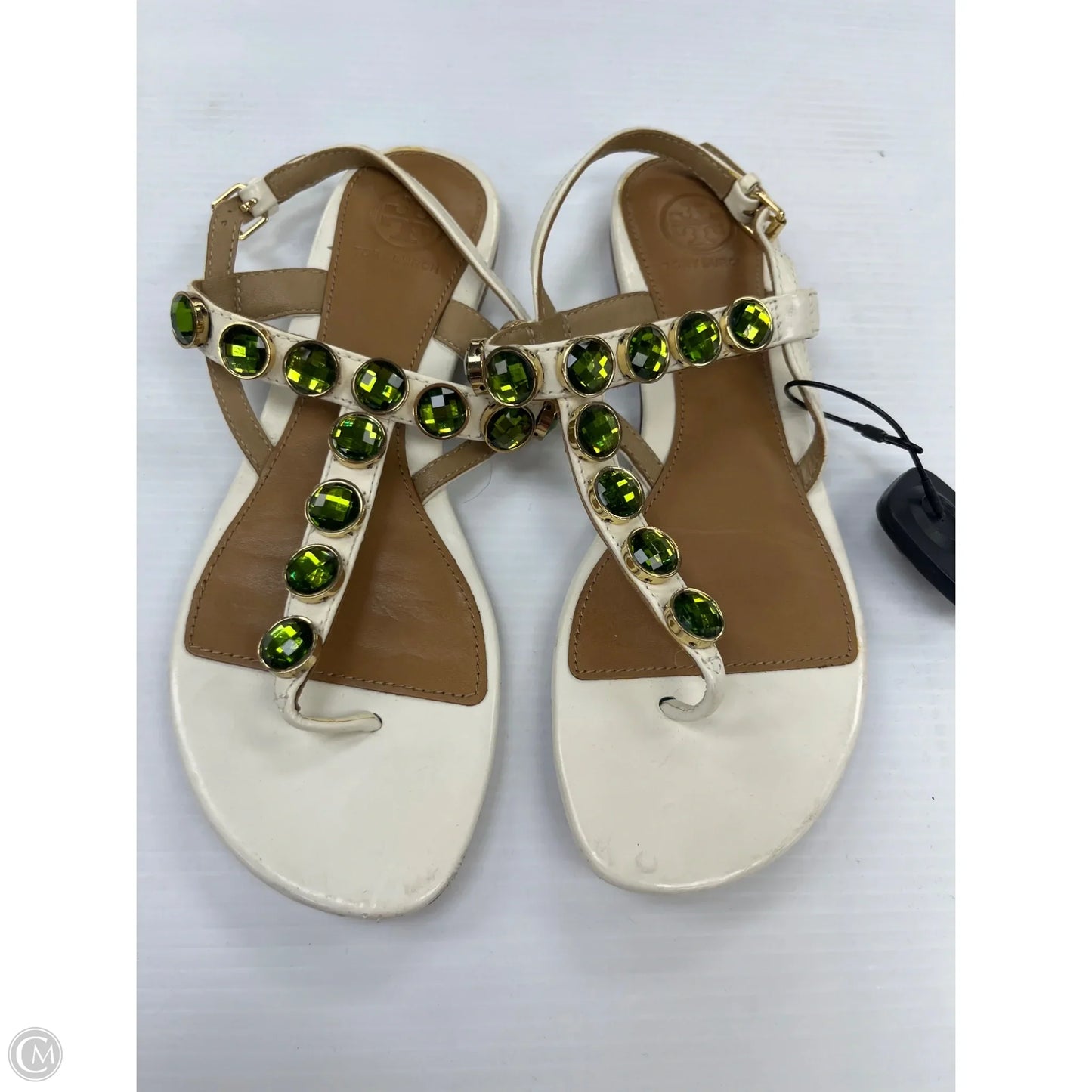 Sandals Designer By Tory Burch In White, Size: 7.5