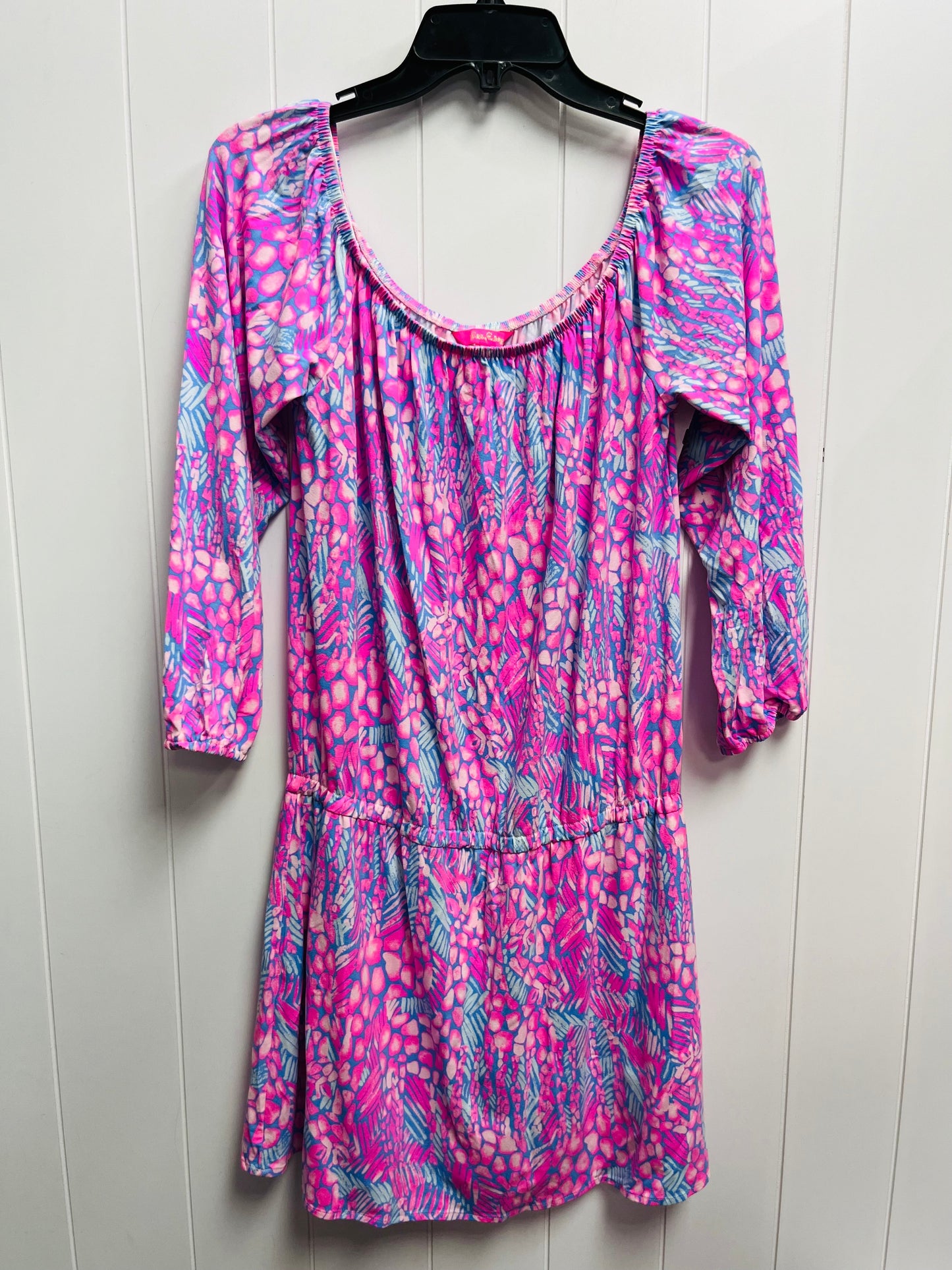 Dress Designer By Lilly Pulitzer In Blue & Pink, Size: L