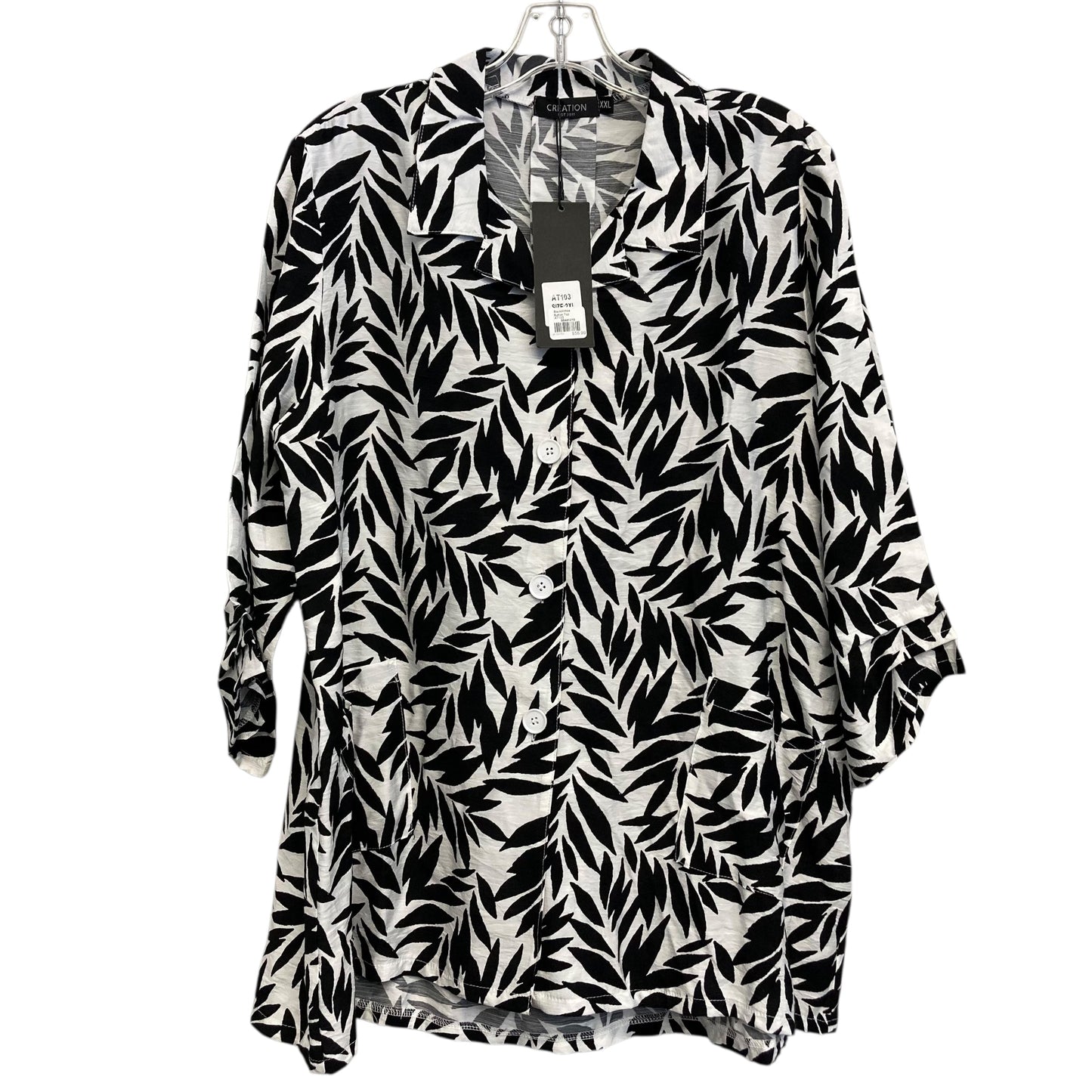 Top Ls By Creation In Black & White, Size:1X