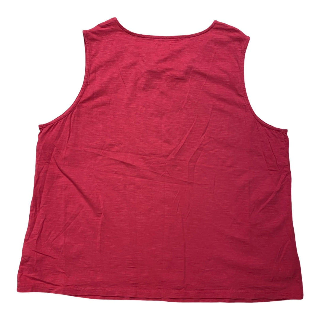 Top Sleeveless By Talbots In Pink, Size:3X