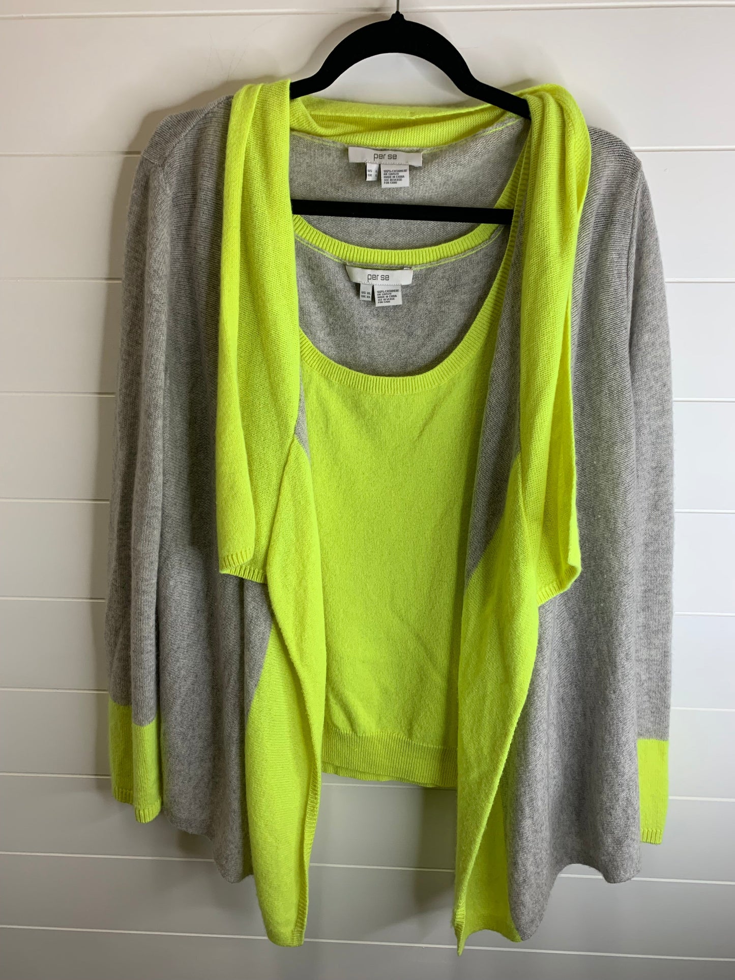 Sweater Cardigan Cashmere By Per Se  Size: L