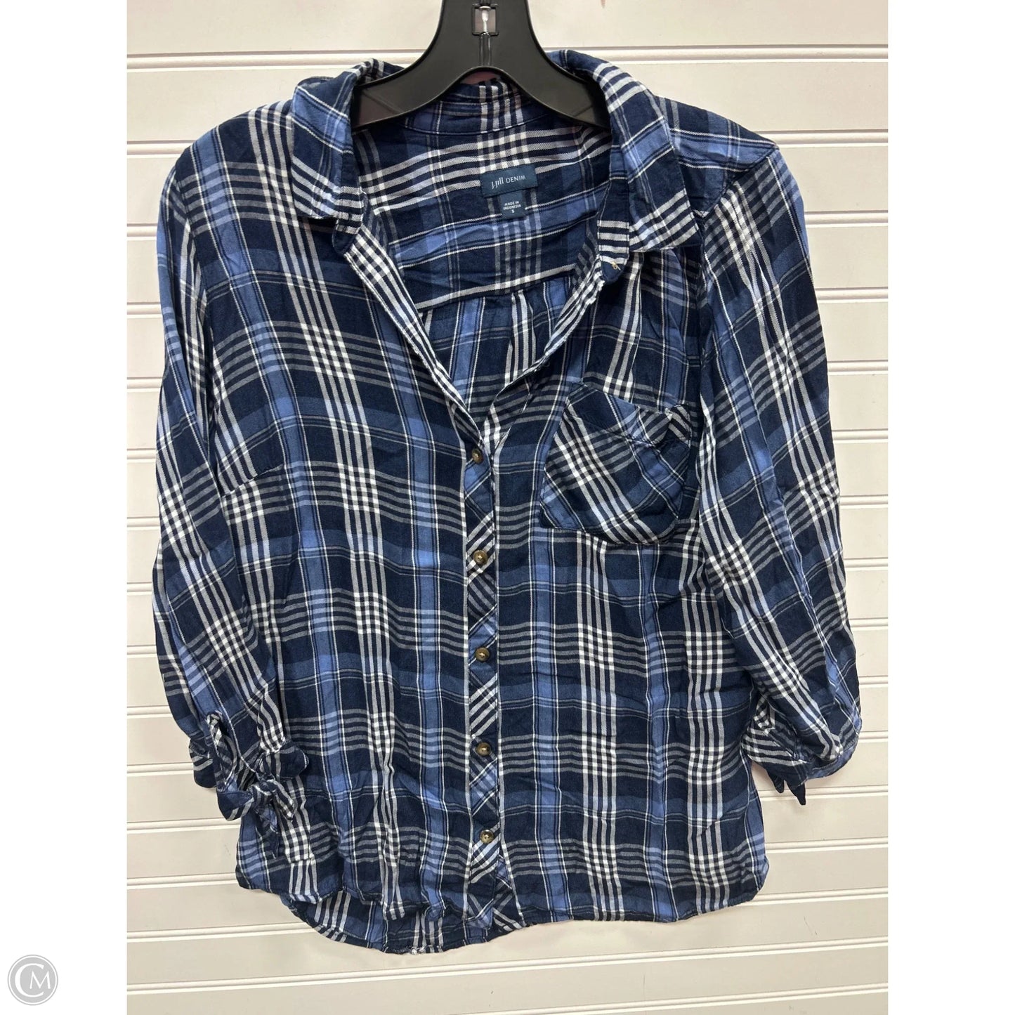 Top Long Sleeve By J. Jill In Navy, Size: S