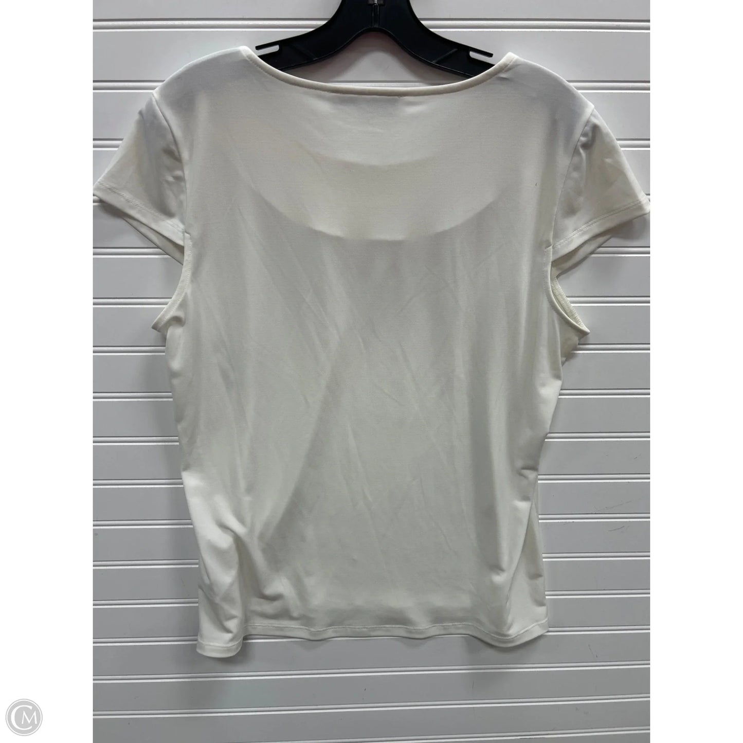 Top Short Sleeve By Kasper In Cream, Size: M