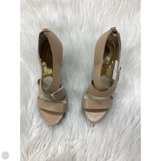 Sandals Heels Stiletto By Michael By Michael Kors In Tan, Size: 5.5