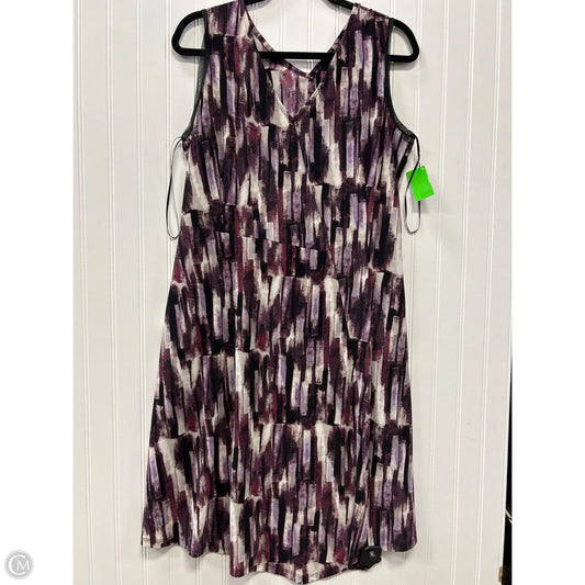 Dress Casual Midi By Simply Vera In Purple, Size: L
