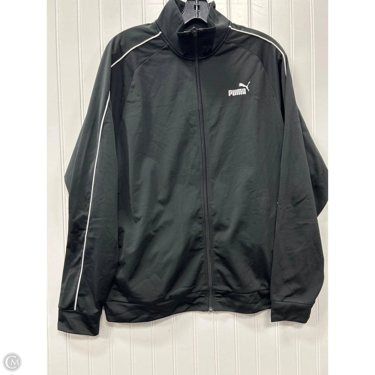 Athletic Jacket By Puma In Black, Size: L