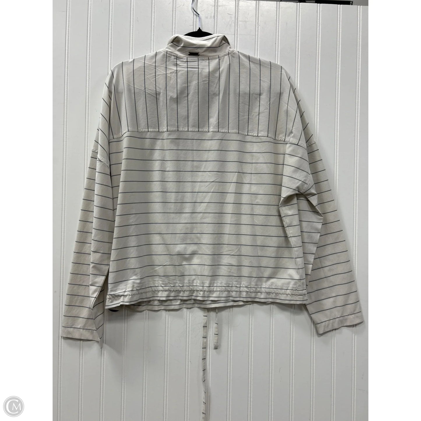 Athletic Top Long Sleeve Collar By Prana In White, Size: M