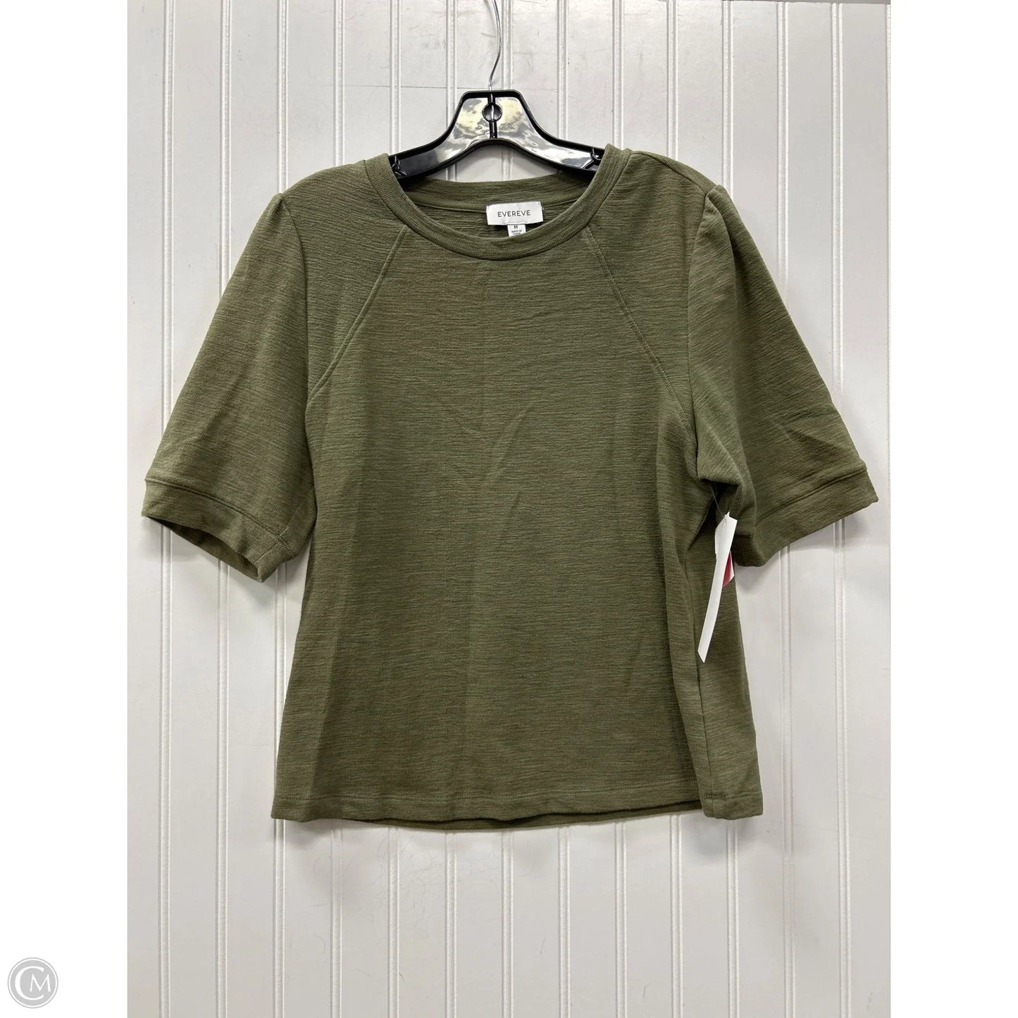 Top Short Sleeve By Evereve In Green, Size: M