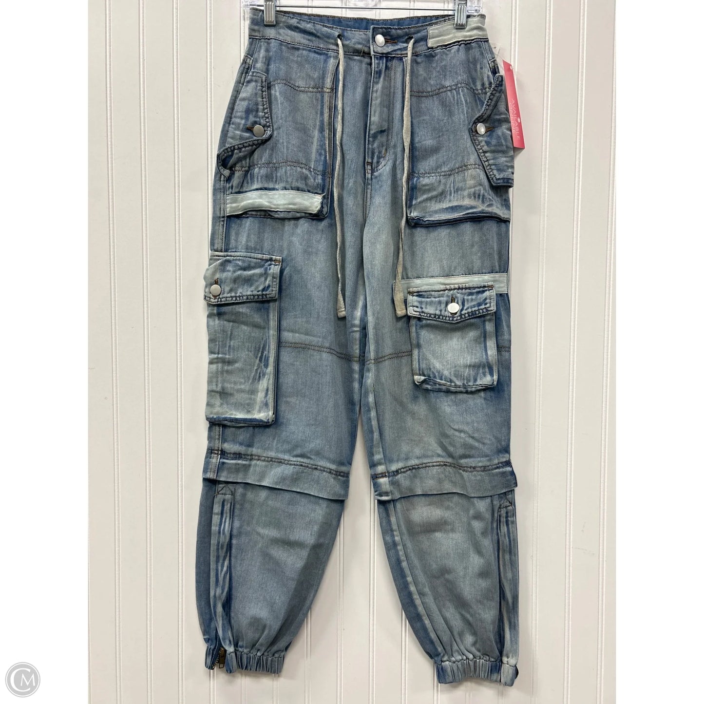 Pants Joggers By Pol In Blue Denim, Size: S