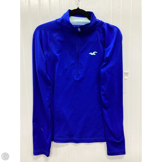 Athletic Top Long Sleeve Collar By Hollister In Blue, Size: L