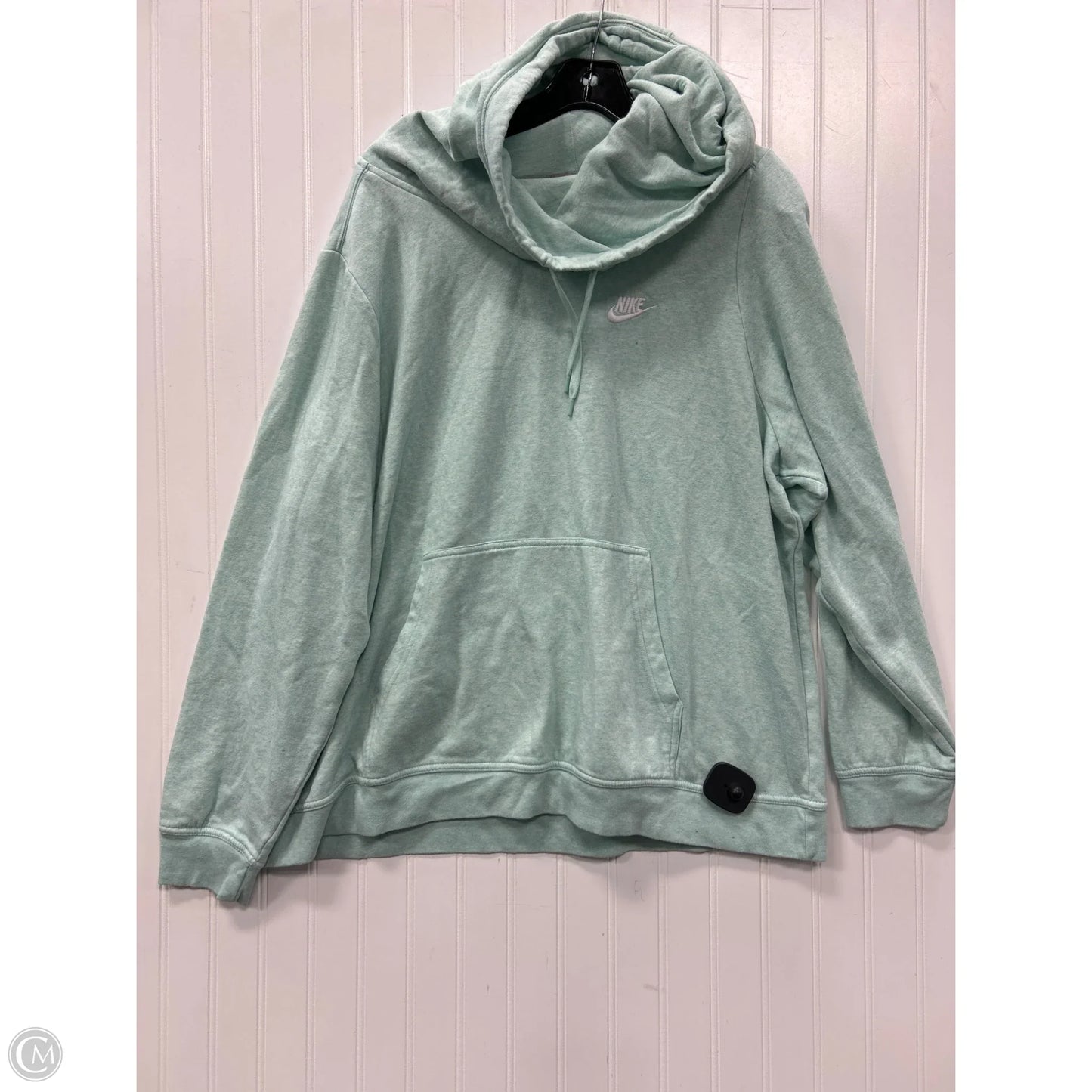 Athletic Sweatshirt Hoodie By Nike Apparel In Aqua, Size: 2x