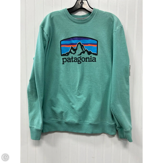 Athletic Sweatshirt Crewneck By Patagonia In Blue, Size: M