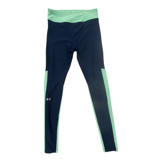 Athletic Leggings By Under Armour In Blue & Green, Size:M