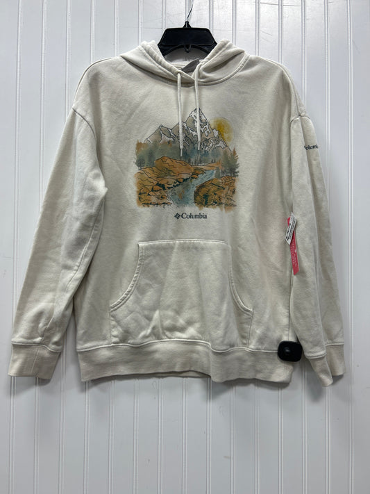 Athletic Sweatshirt Hoodie By Columbia In Cream, Size:M