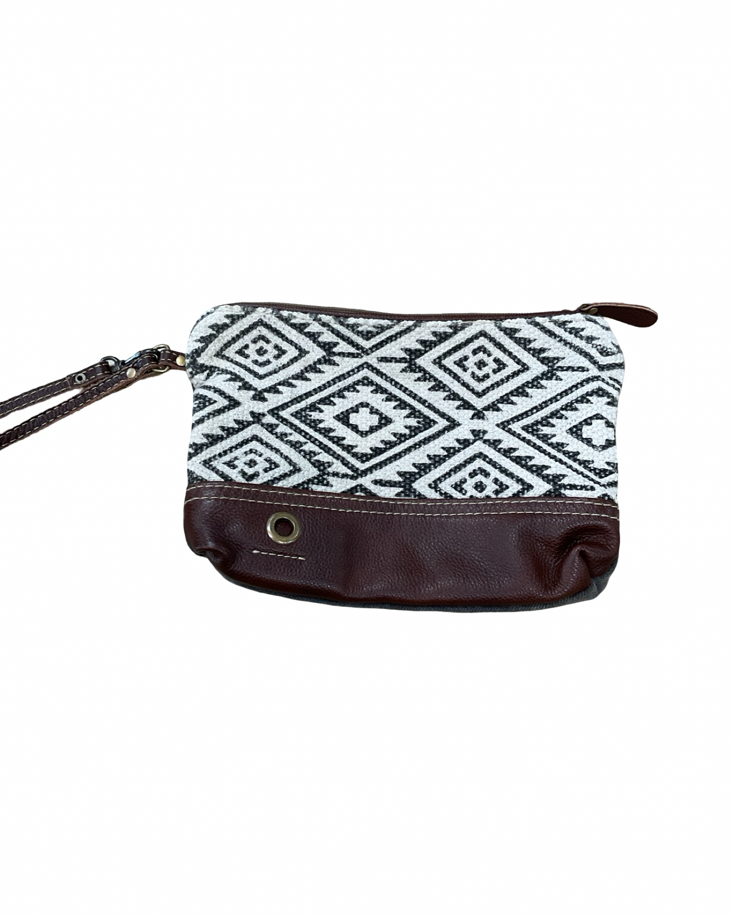 Wristlet By Myra In Cream & Grey, Size:Medium