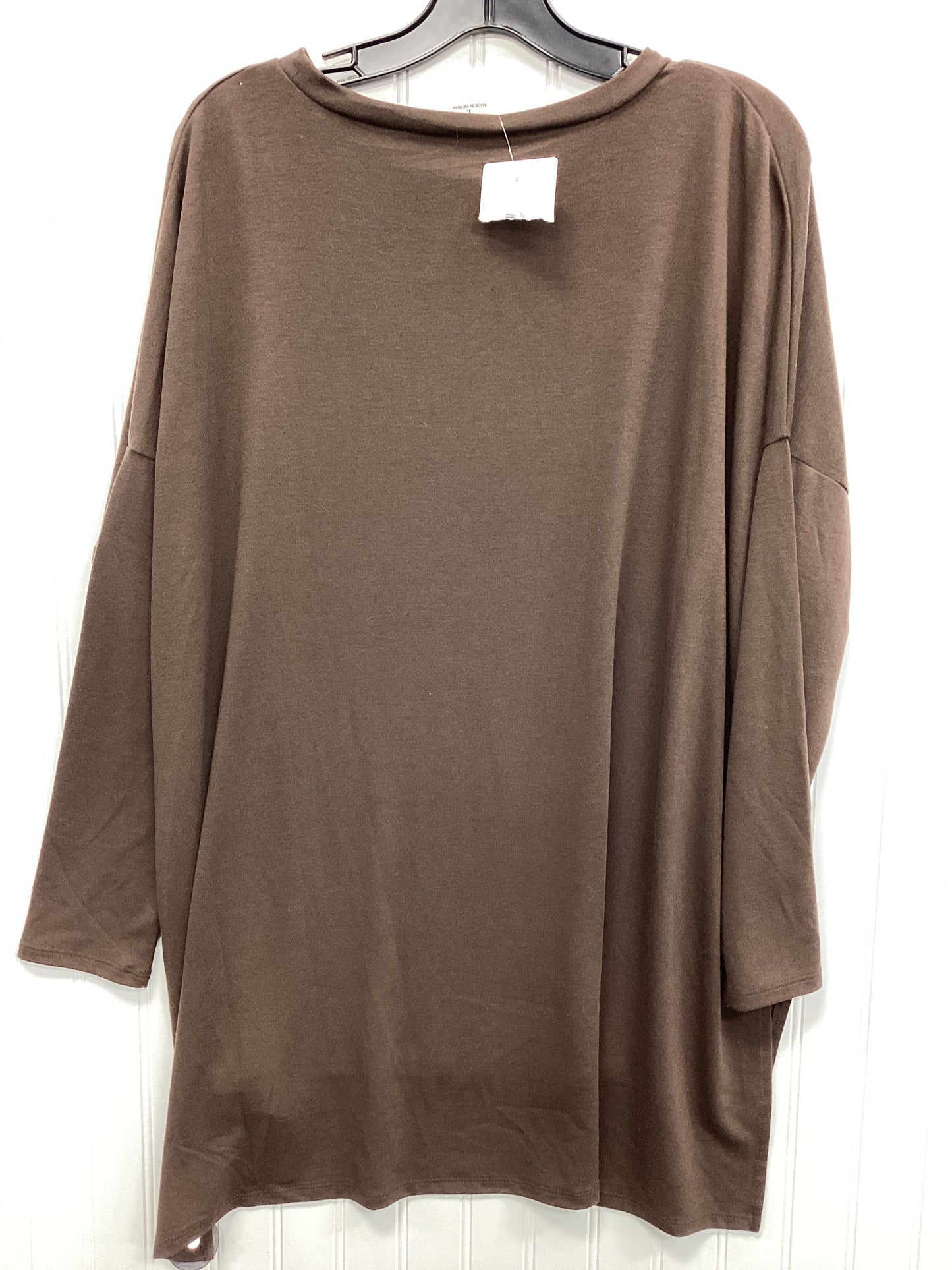 Top Ls By Zenana In Brown, Size:L