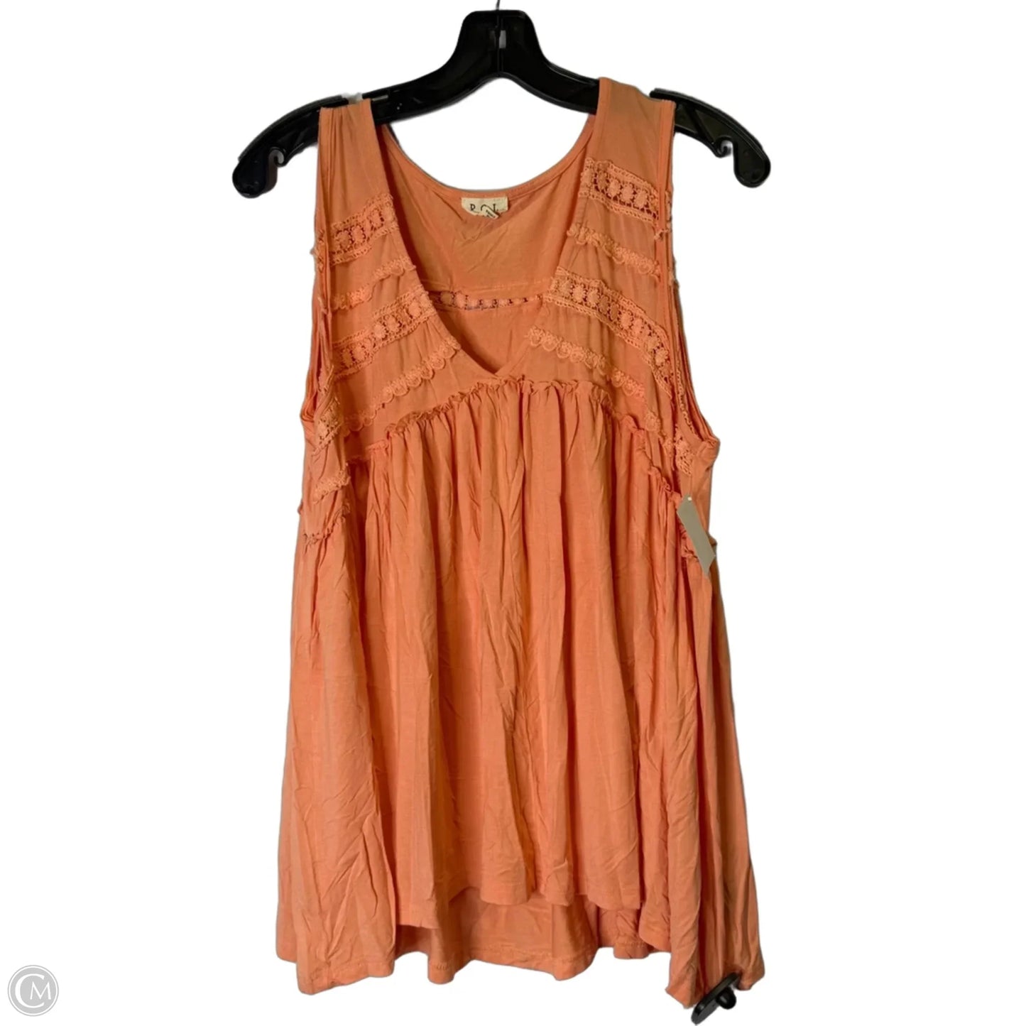 Top Sleeveless By Pol In Orange, Size: S