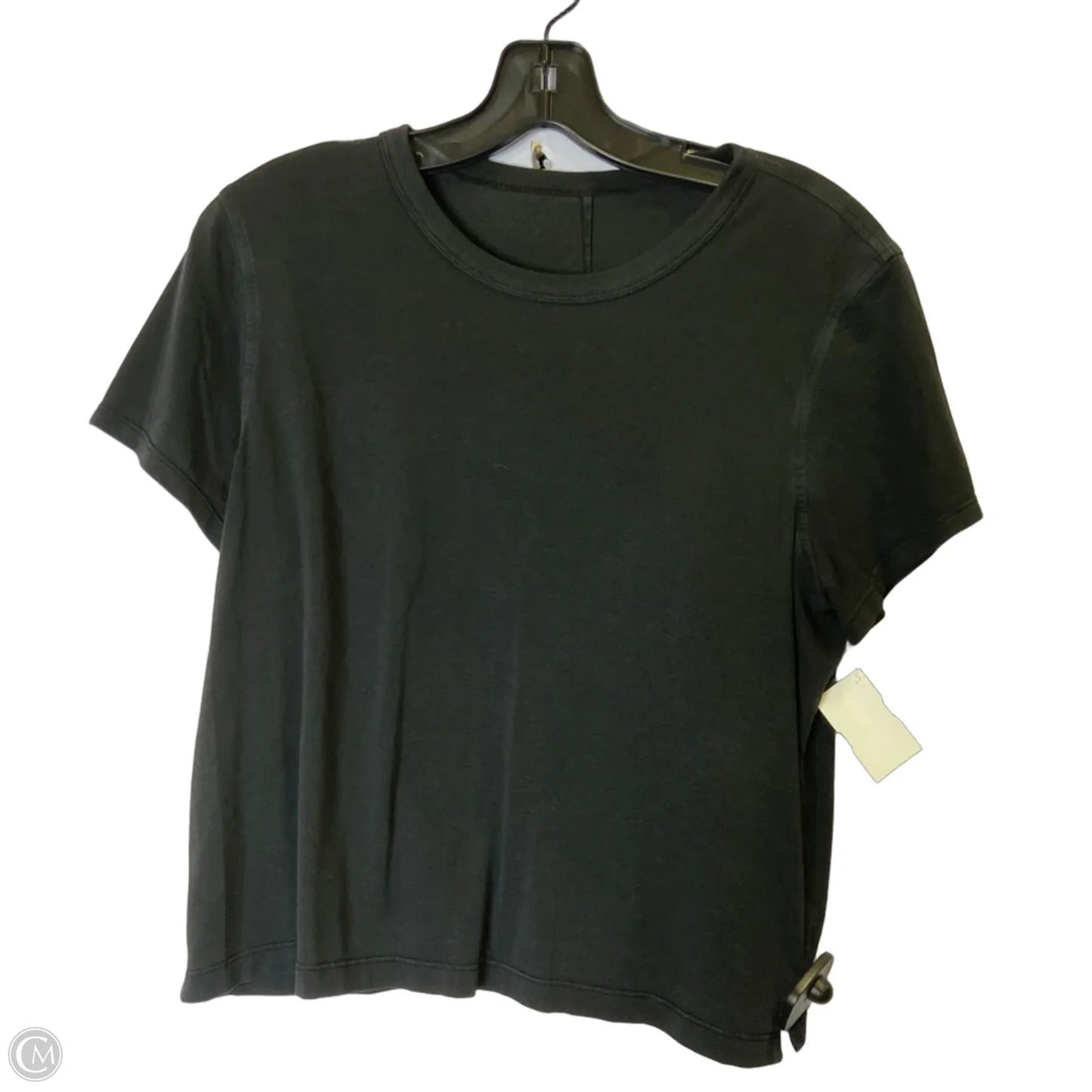 Athletic Top Short Sleeve By Lululemon In Black, Size: S