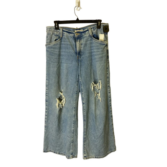 Jeans Wide Leg By Levis In Blue Denim, Size: 12