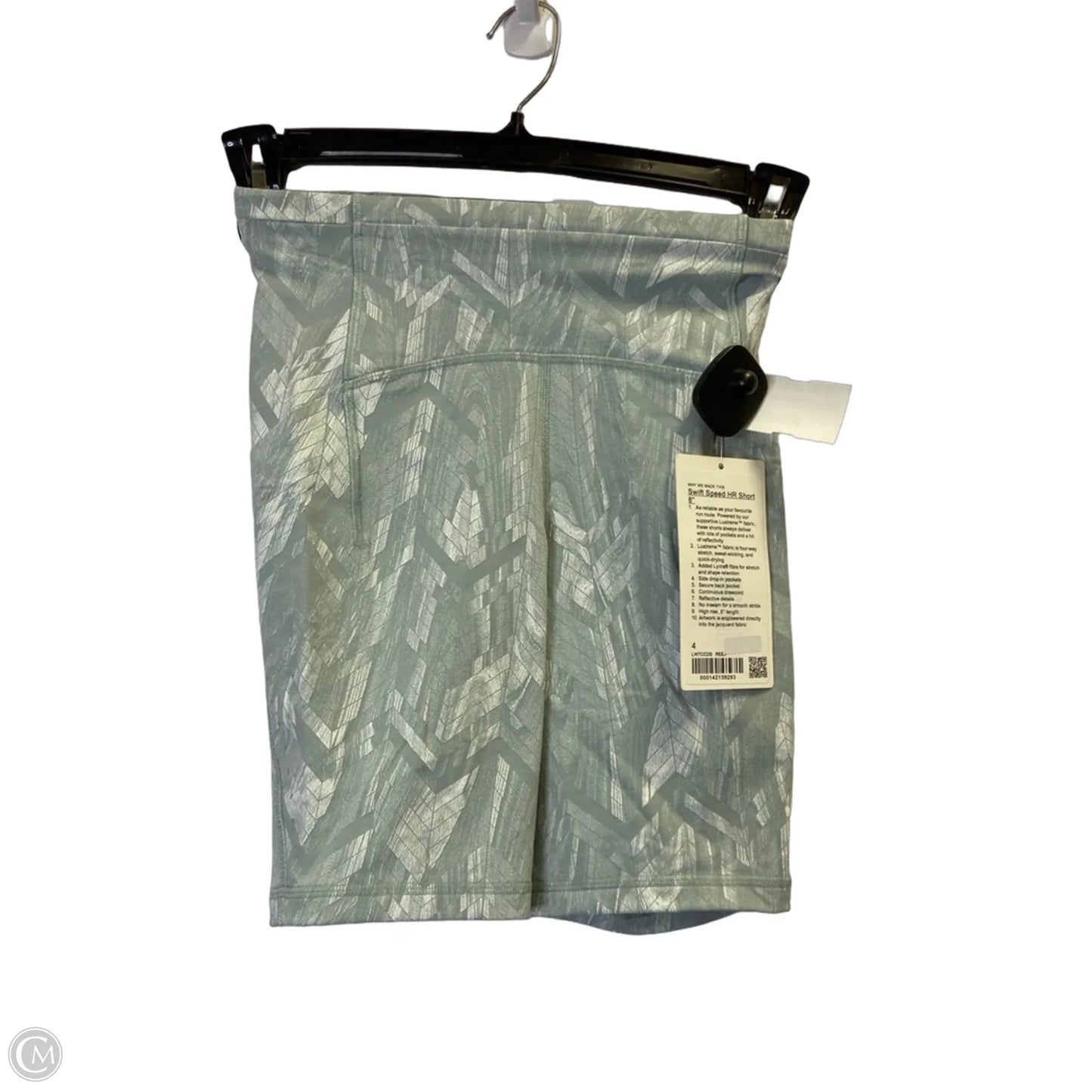 Athletic Shorts By Lululemon In Green, Size: 4