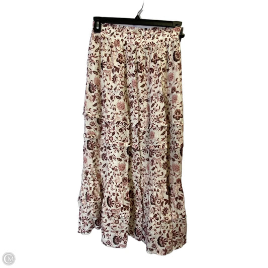 Skirt Midi By Loft In Floral Print, Size: S