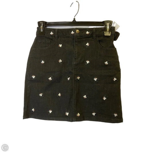 Skirt Mini & Short By Disney In Black Denim, Size: 8