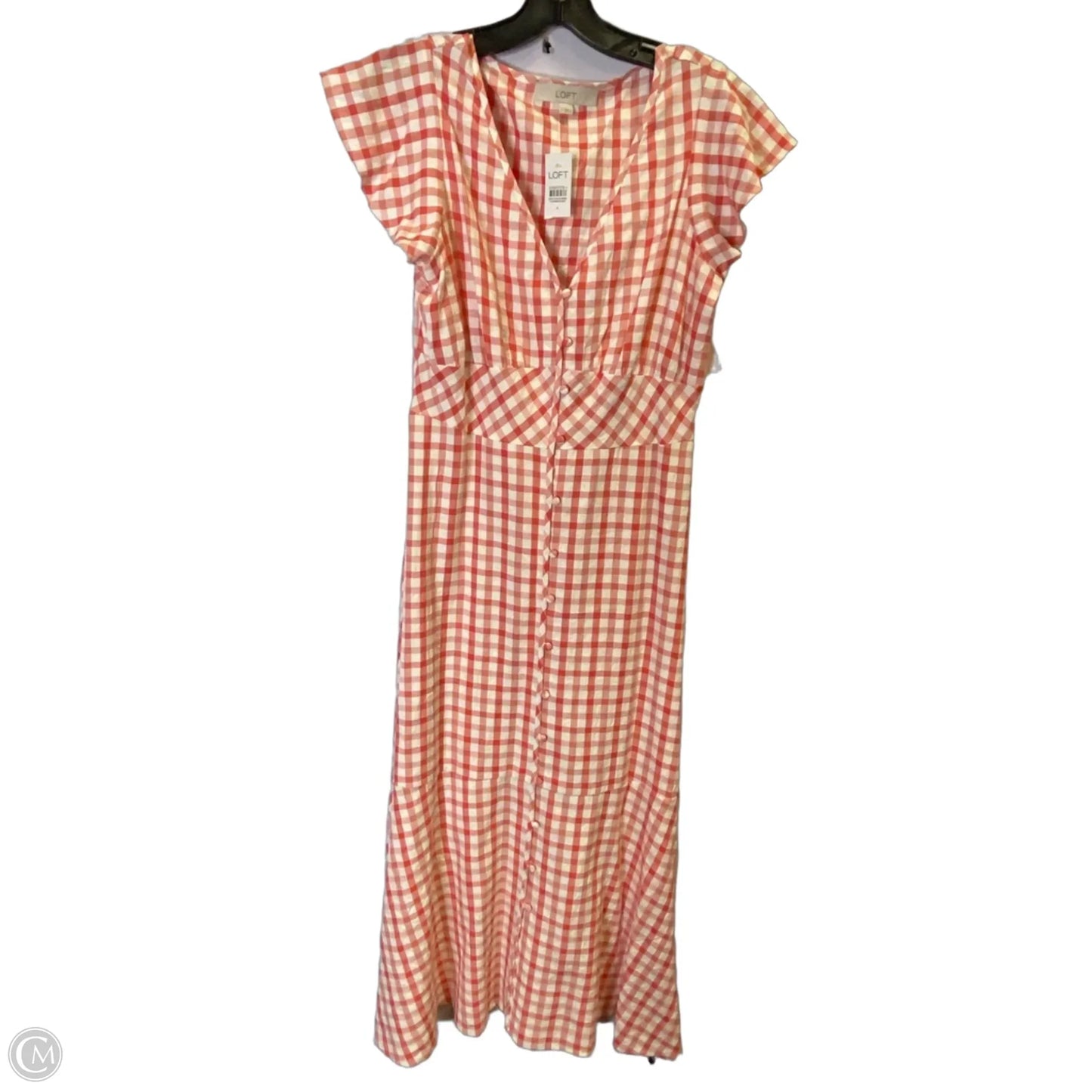Dress Casual Midi By Loft In Red, Size: 4