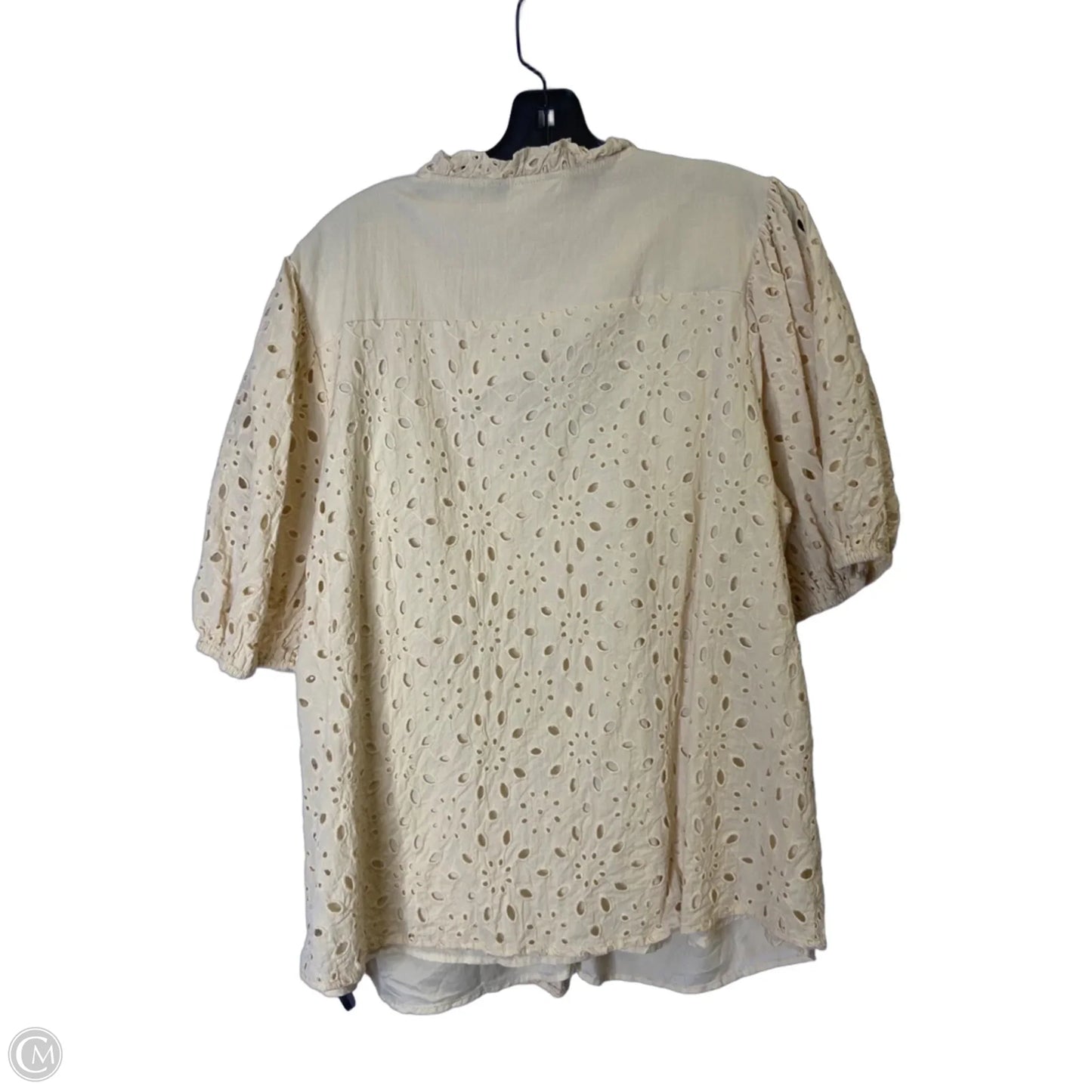 Top Short Sleeve By Btfbm In Cream, Size: Xxl
