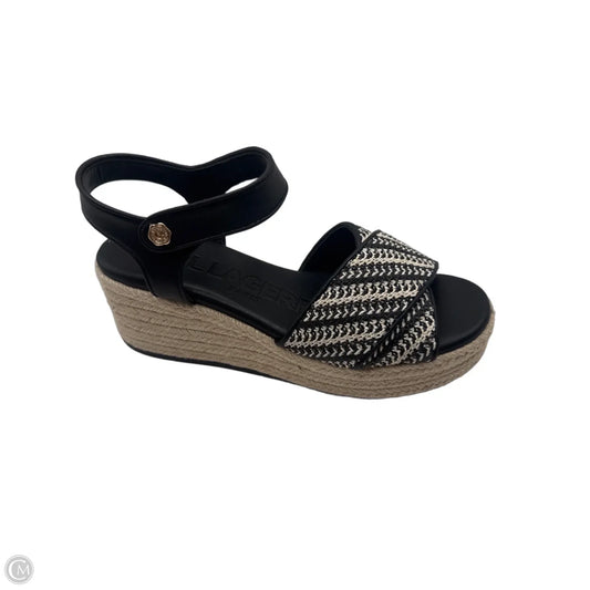 Sandals Designer By Karl Lagerfeld In Black, Size: 8.5