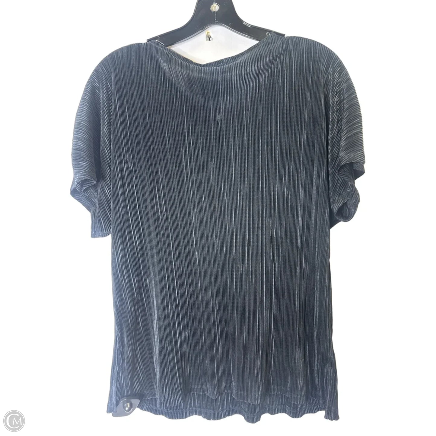 Blouse Short Sleeve By Anne Klein In Navy, Size: M