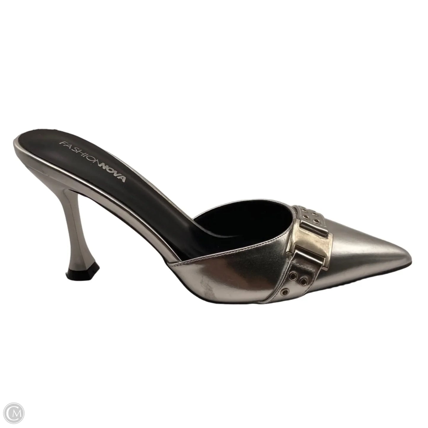 Shoes Heels Stiletto By Fashion Nova In Silver, Size: 9