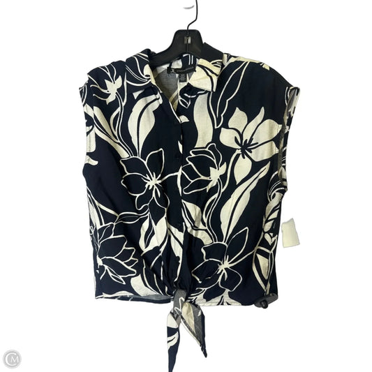 Top Short Sleeve By Jules & Leopold In Navy, Size: M
